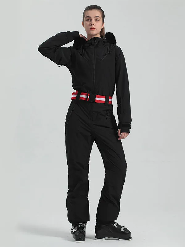 Women's Gsou Snow Padded Belt Ski Suit