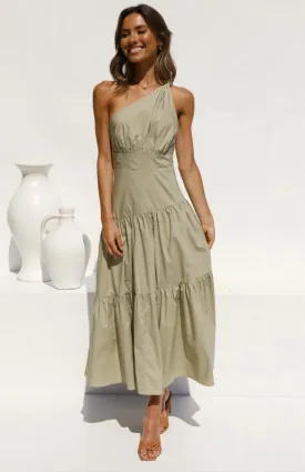 Women's One Shoulder Gathered Long Dress