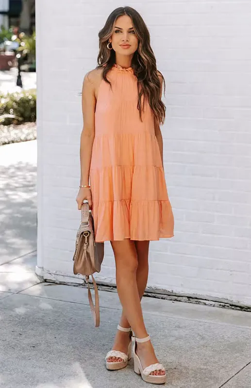 Women's Solid Color Sleeveless Loose Dress